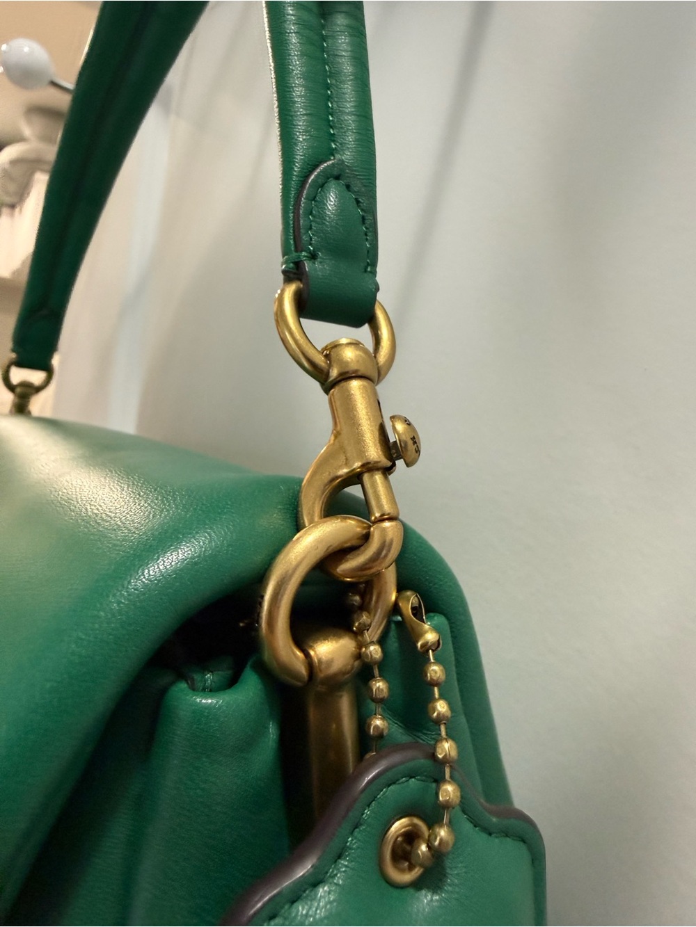 Coach Pillow Tabby Shoulder Bag 26 Green - Picture 8 of 11